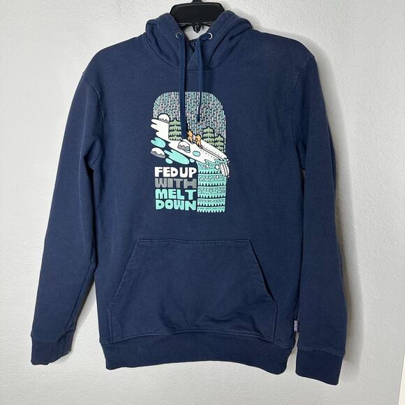 Patagonia Uprisal Hoodie Adult Small Blue Fed Up with Melt Down Hoodie - Picture 1 of 5